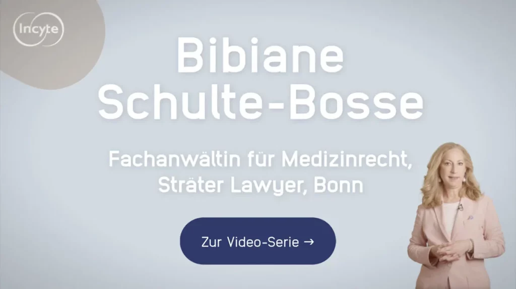 Teaser zur Video-Serie über die Theraphie-Erstattung bei Vitiligo mit Fachanwältin Bibiane Schulte-Bosse
