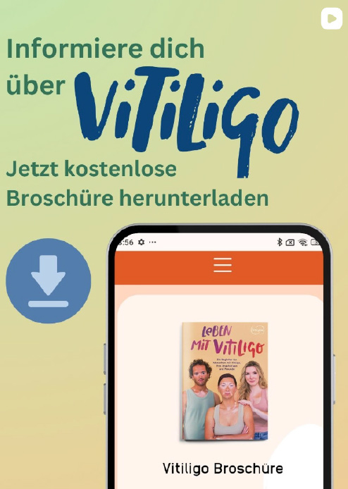 Post von @uncovervitligo, dem Instagram-Kanal für Menschen mit Vitiligo, über eine kostenlose Broschüre, die heruntergeladen werden kann